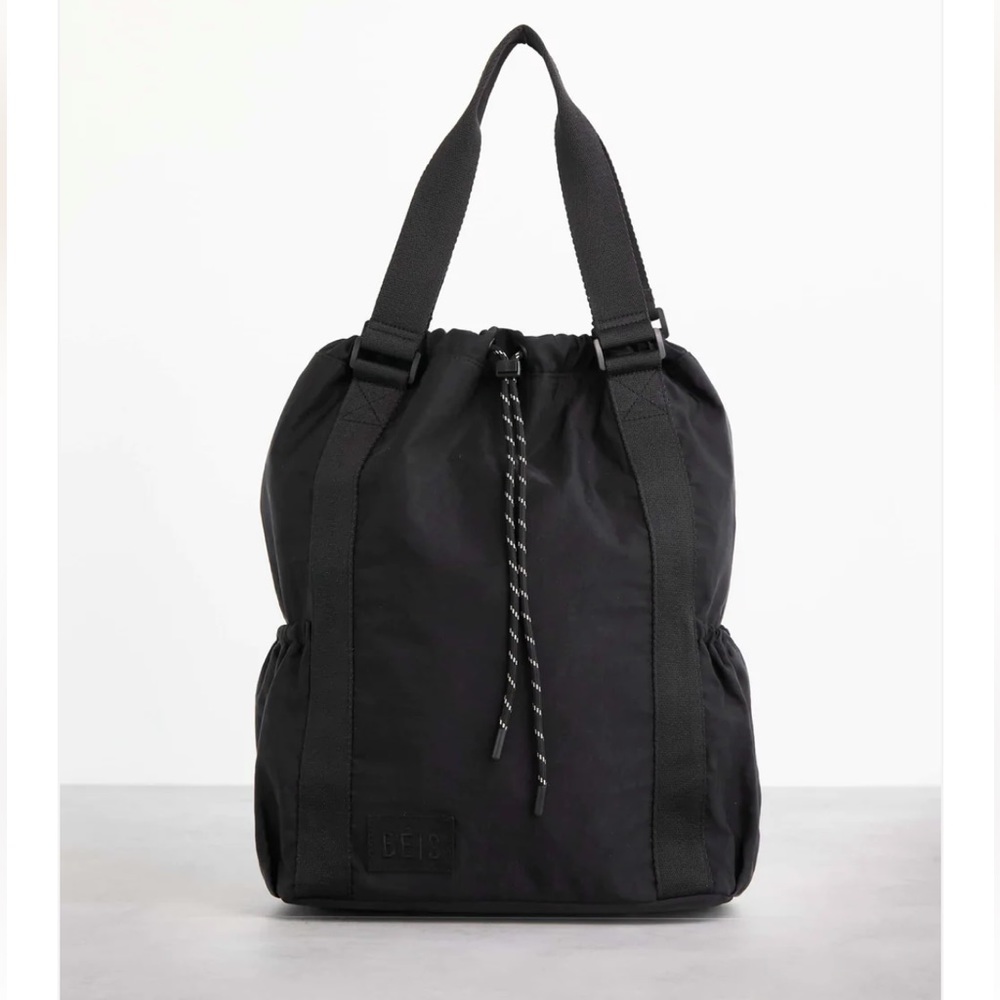 BEIS The Sport Tote in Black - Convertible 2 way Tote